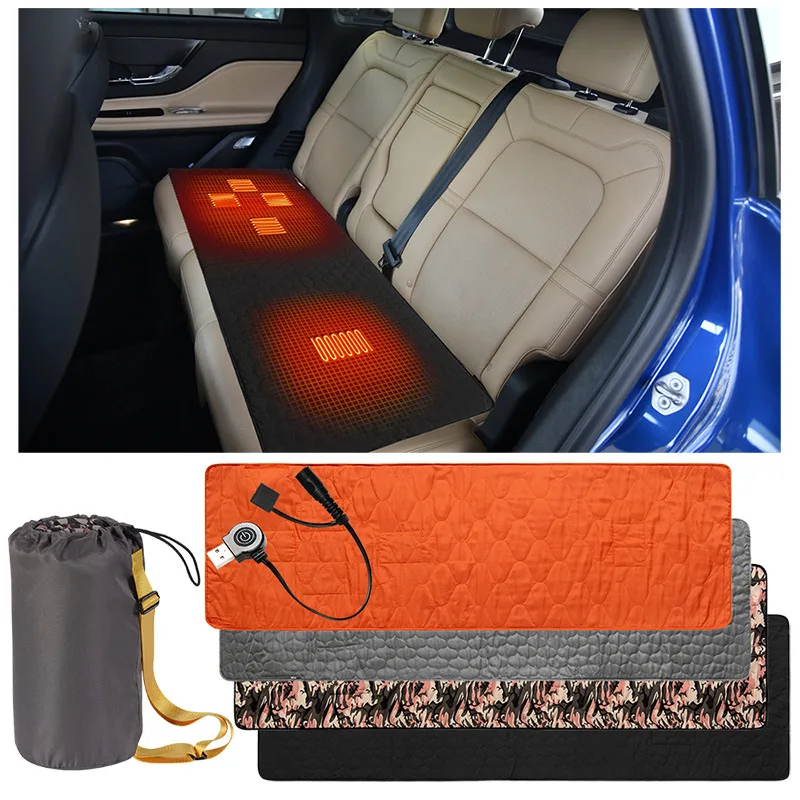 5V USB Sleeping Electric Heating Pad Winter Outdoor Sleeping Pad 3 Modes Travel Heating Pad Mat for Car