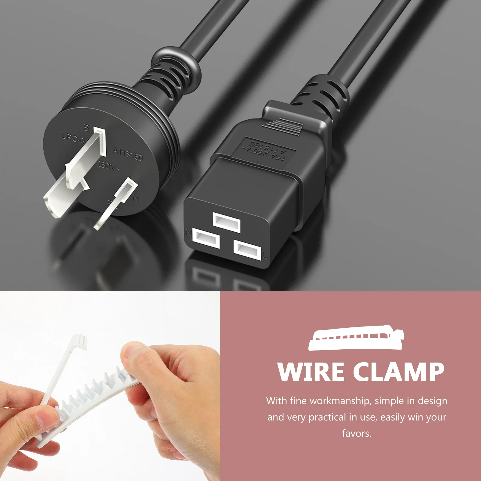 

4Pcs Cord Keeper Adjustable Cable Organizer Desktop Wire Clips Adhesive Holder for USB Cord Management