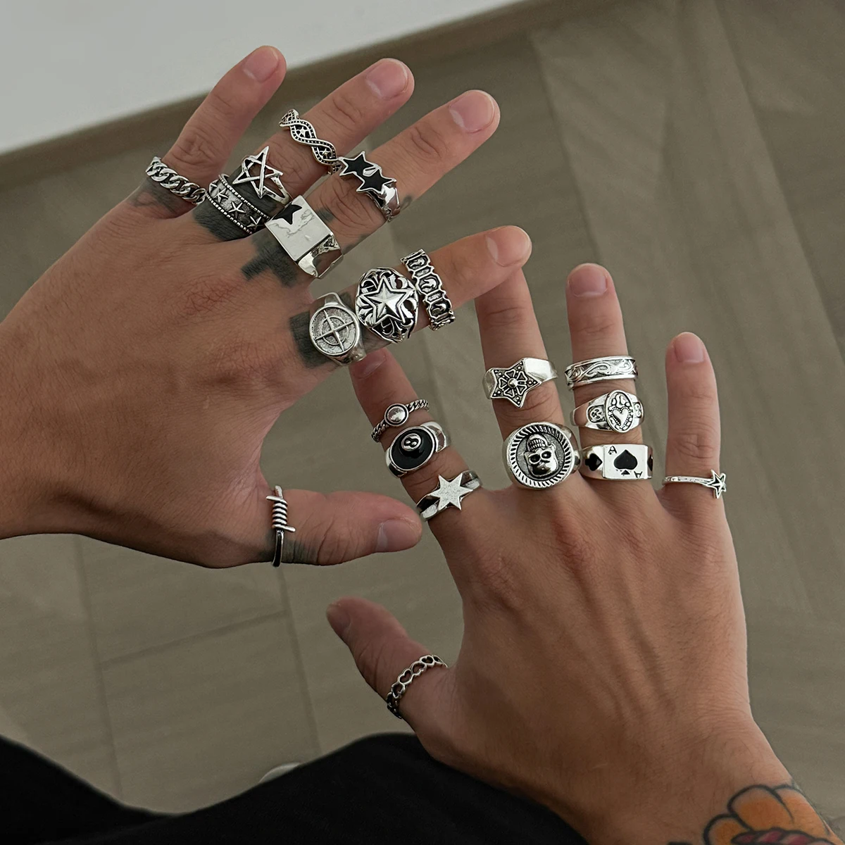 Salircon 20 Buah/Set Cincin Pe - Men'S Accessories Rings ulasan dan harga