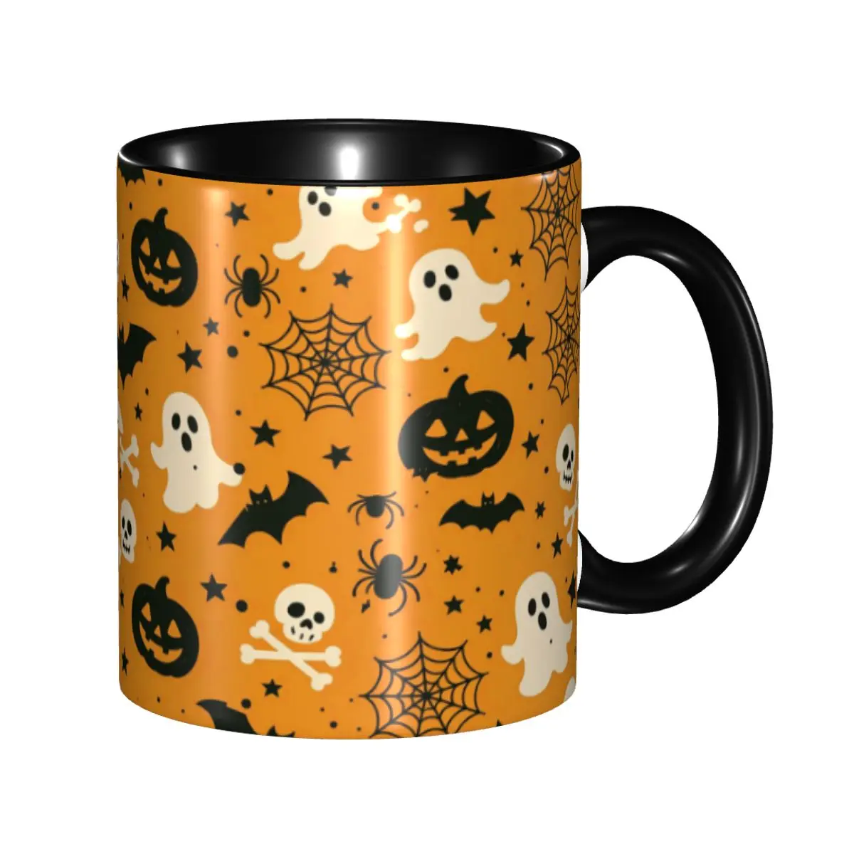 Kawaii Spooky Ghosts Halloween Gift Mug for Friends Cute Coffee Cup Present for Office