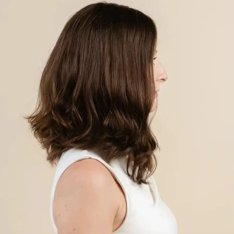 Summer Wig Synthetic Short Bob Wig for Women Curly Wave 13x4 Lace Front Wig  Heat Resistant Fiber Medium Brown Realistic Look