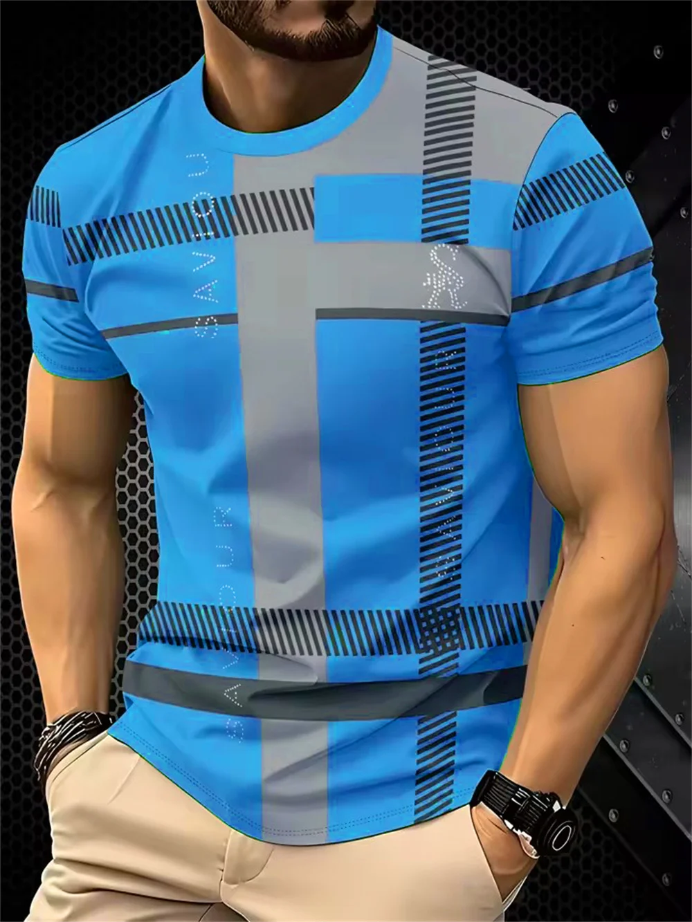 

Клетчатые полосатые модные мужские футболки, летние футболки с короткими рукавами и 3d принтом, уличная комфортная мужская футболка 6XL, повседневные топы больших размеров