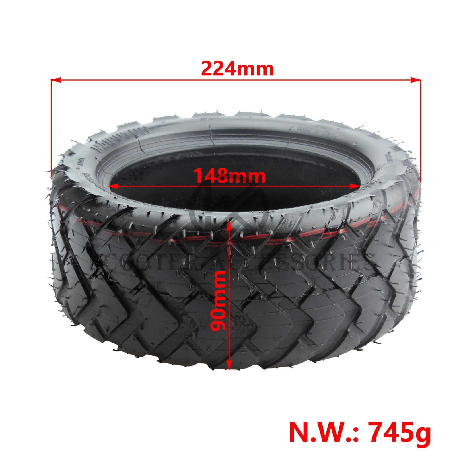 10 Inch Scooter Tire 80/60-6 Tubeless for KUGOO M5 Solar P1 Jueshuai X700 X750 FLJ C11 T11 Electric Parts & Accessories