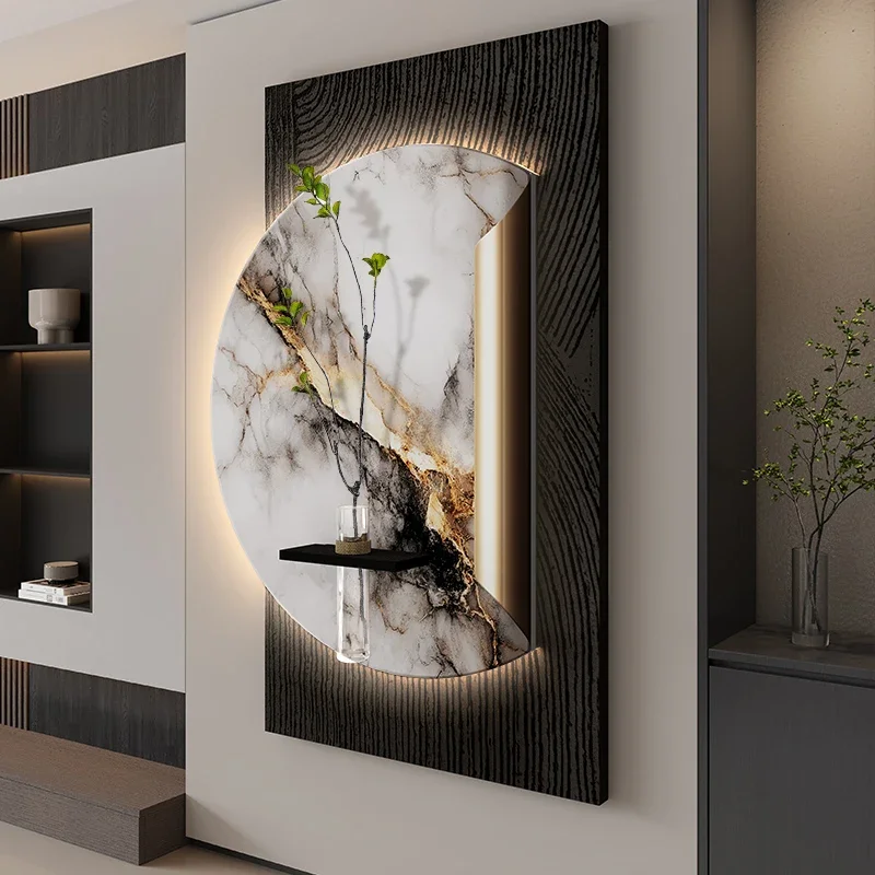 Advanced sense porch 2025 new living room LED wall lamp painting light luxury entrance door corridor mural lamp