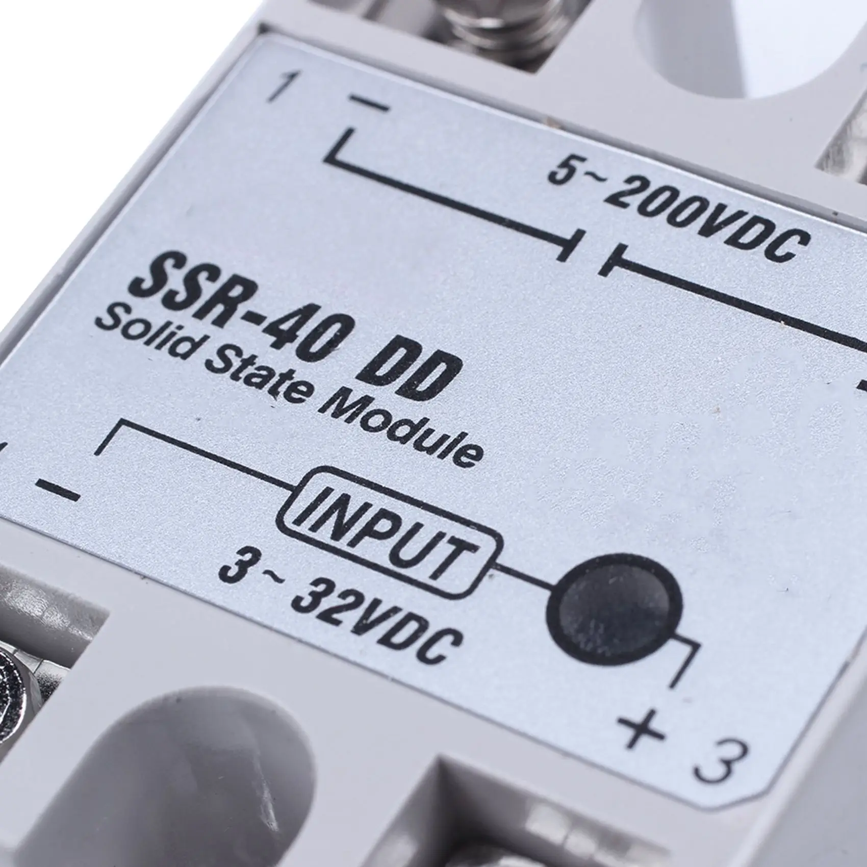 ABJN-5X Single Phase Solid State Relay DC-DC SSR-40DD 40A DC3-32V DC5-60V White+Silver