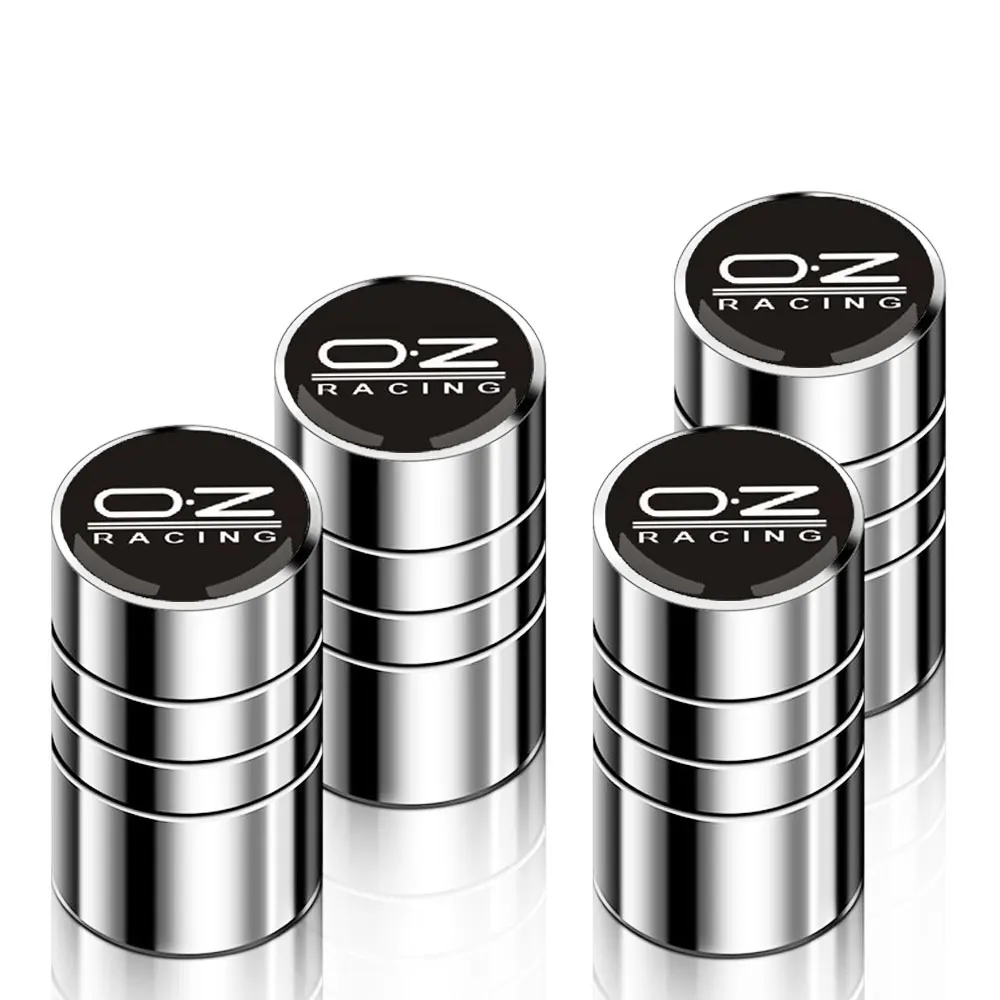 4PCS Car Stickers Universal Aluminium Alloy Wheel Tire Valve Caps Auto Bike Bicycle Accessories Case For OZ Racing Car Styling