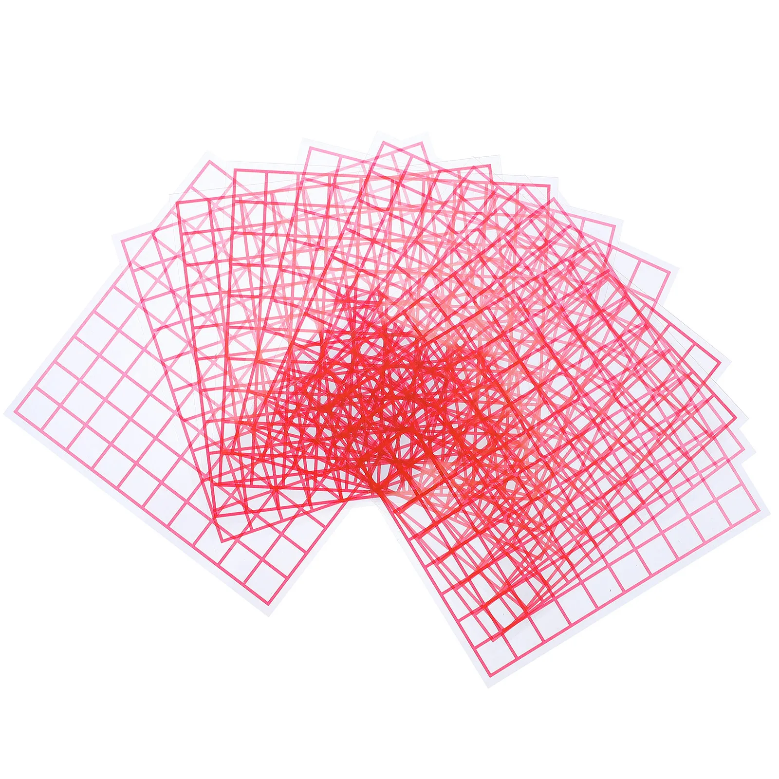 10Pcs Area Measuring Sheets Transparent Plastic Square Grid Plates 1Cm Grid Counting Math Education Aids Area Calculation Tools