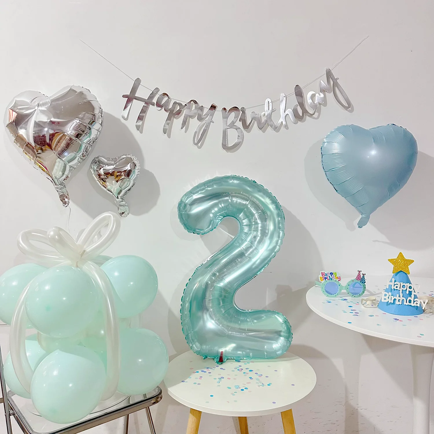 32inch Number Foil Balloons Jelly Crystal Purple Pink Helium Digital Balloons Birthday party Decoration Baby Shower Wedding Deco