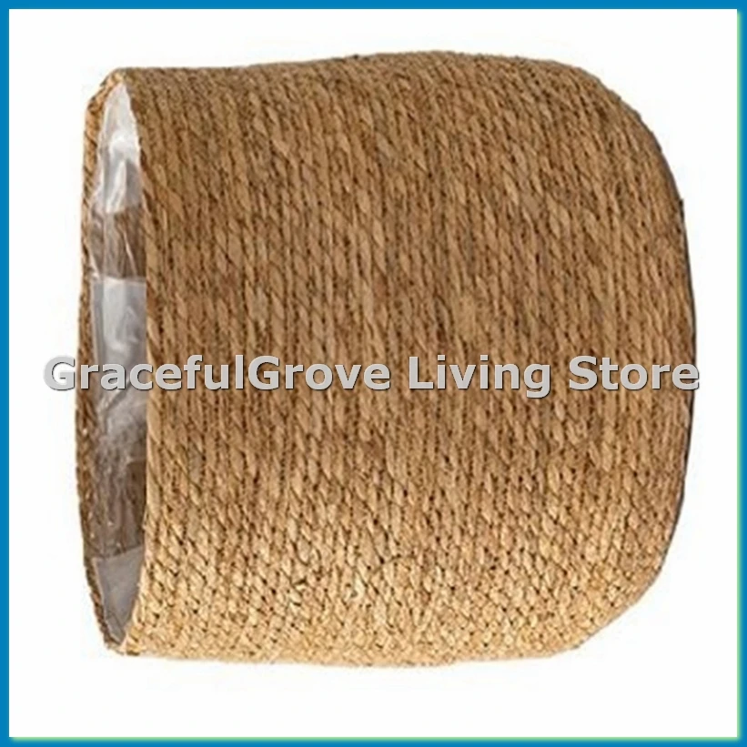 Seagrass Flower Pot - Woven Plant Pot - Decorative Plant Basket with Plastic Film Insert in Boho Style M-A55K