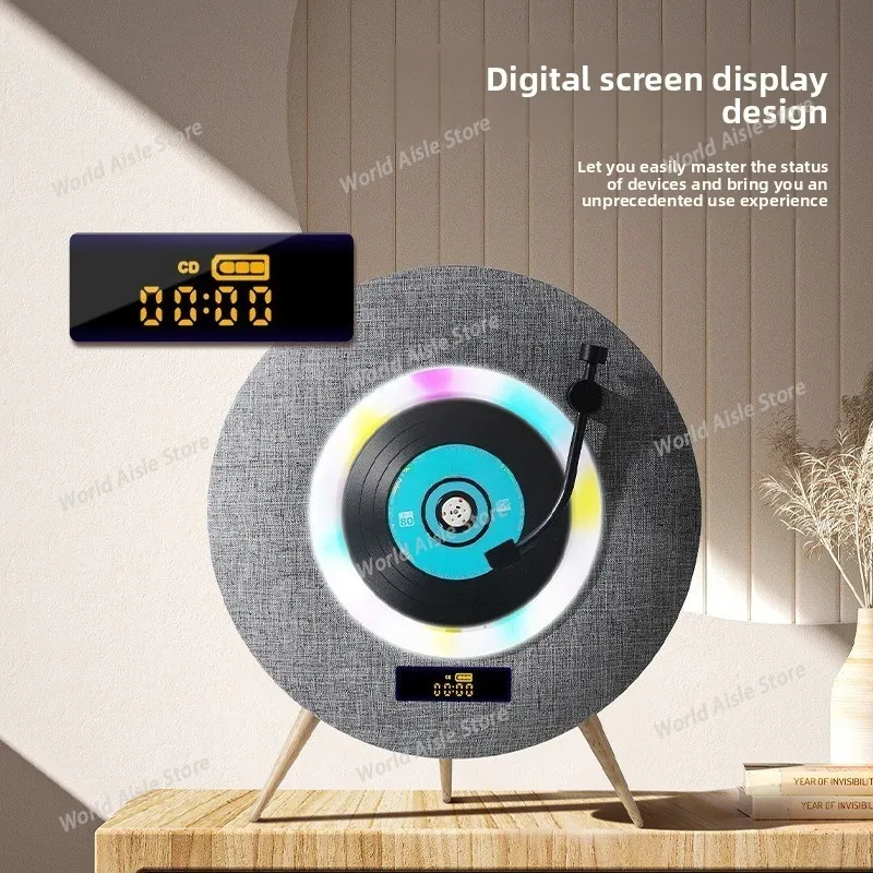 CD Player, Flying Saucer Bluetooth Speaker, Portable Retro All-in-one Album Player, Record Player