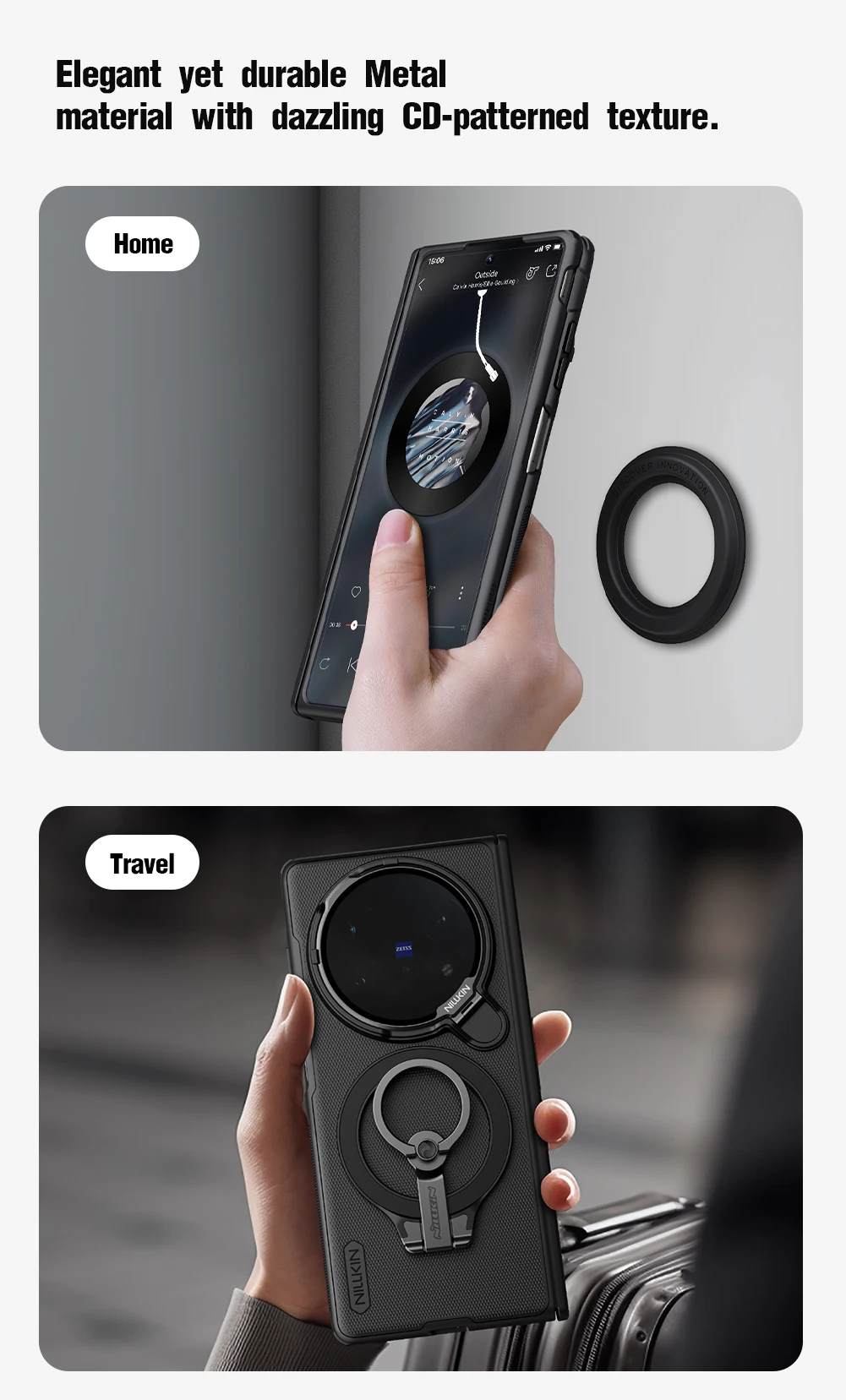 

Чехол Nillkin для Vivo X Fold 5, супер матовый реквизит, магнитный складной чехол, прозрачная защита для камеры с защитной крышкой-подставкой