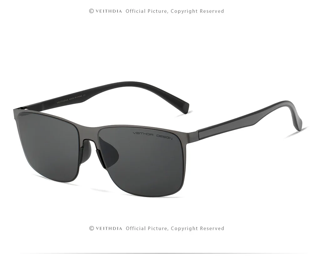 VEITHDIA Marke Vintage Männer Frauen Sonnenbrille Edelstahl High-definition-Nylon Objektiv Polarisierte UV400 Brillen Für Männliche V8245 – Detail 13