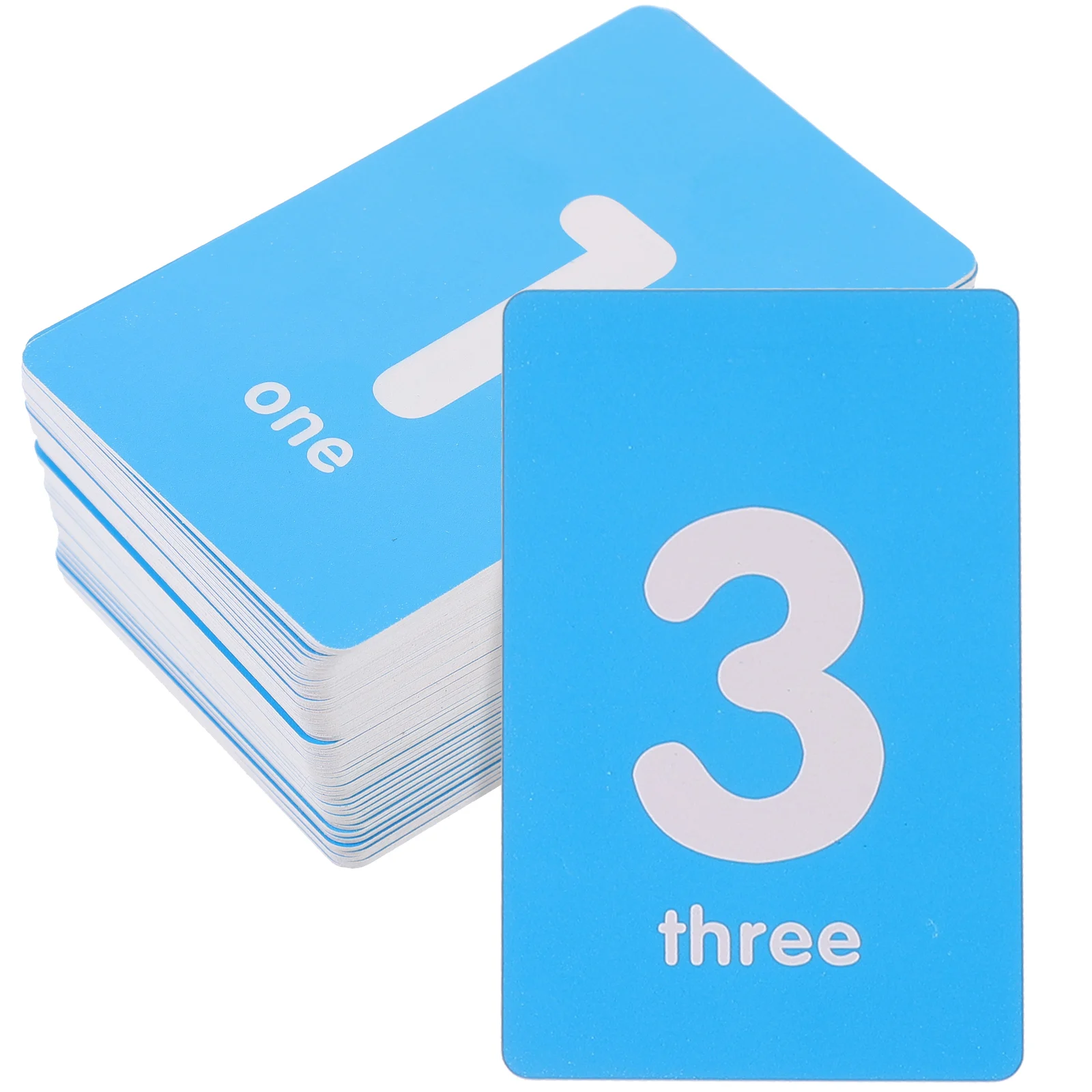 

50 pcs Digital Marking Plates Numbered Tags 1-50 Blue PVC Table Numbers Double Sided Non Deform Cards for Home Signs Decor