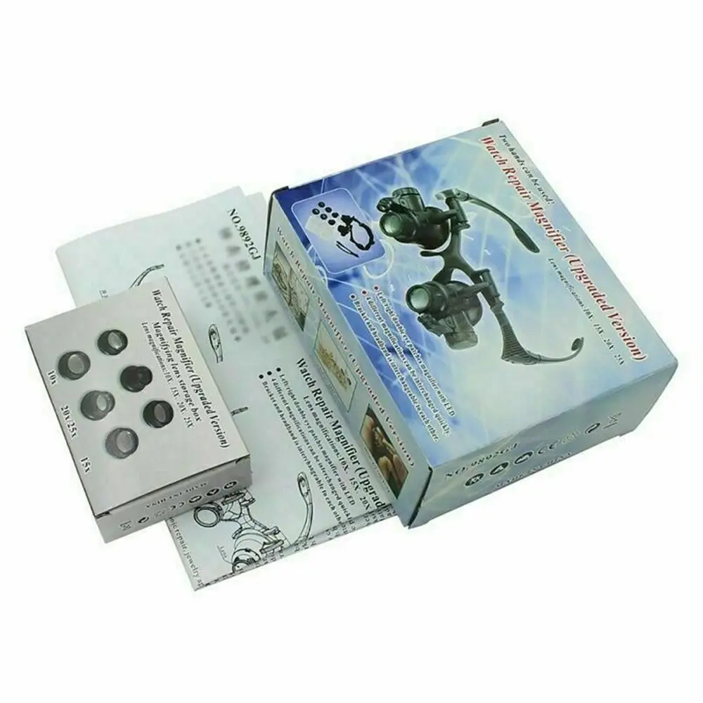 Antique Tools Head-Mounted Watch Repair Kit Magnifying Jeweler Microscope Magnifier Eyeglass Loupe