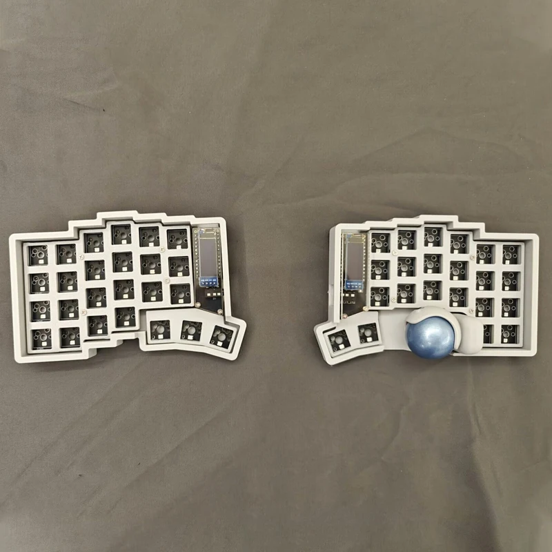 Trackball Ergonomic Split Keyboard Kit 39/44/47/59 OLED Vial Adjustable Dpi Hot Swap Customized Low Axis Mechanical Keyboard Kit