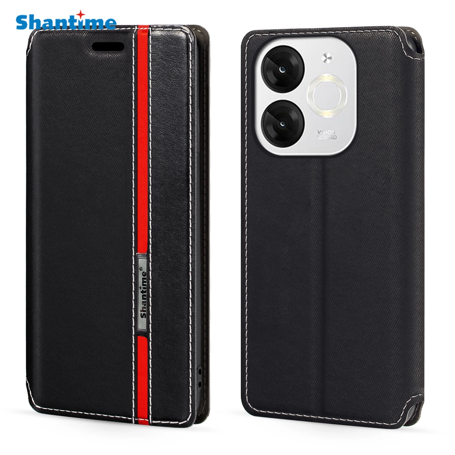 For ITEL A80 4G Case Fashion Multicolor Magnetic Closure Leather Flip Case Cover with Card Holder 6.7 inches