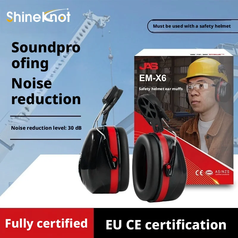 SHINEKNOT Super Insulated Headband with Helmet Mount for Noise Reduction and Soundproofing in Construction Sites