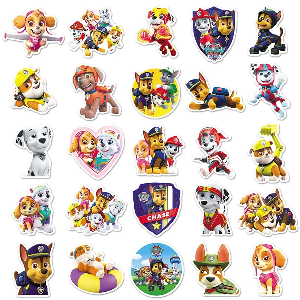 10/30/50PCS Cute PAW Patrol Cartoon Stickers DIY Decals Decoration Phone Skateboard Graffiti Funny Sticker Toy Gift for Kids