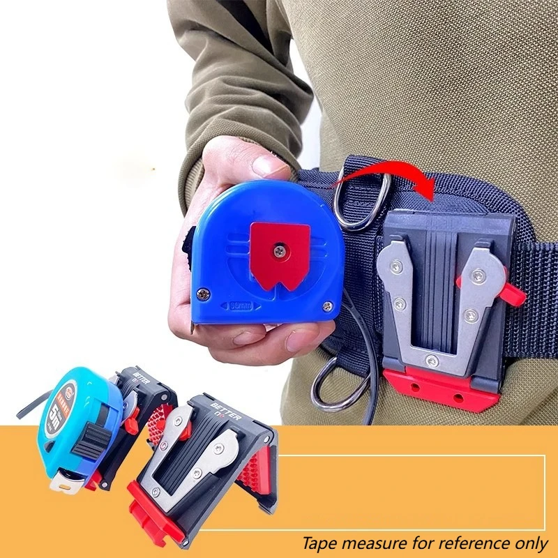 Tape Measure Quick Hanging Carpentry Waist Tool Storage Rack Manual Electric Tool Modification Kit Stainless Steel Nylon Base
