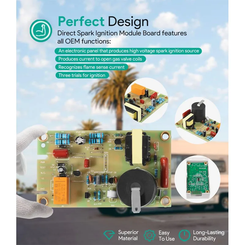 Imagem -04 - Placa do Módulo de Circuito de Controle de Ignição para Suburban rv Aquecedor de Água e Fornalha Sw4d Sw6d Sw10d Sw12d Sw16d 520814 520814