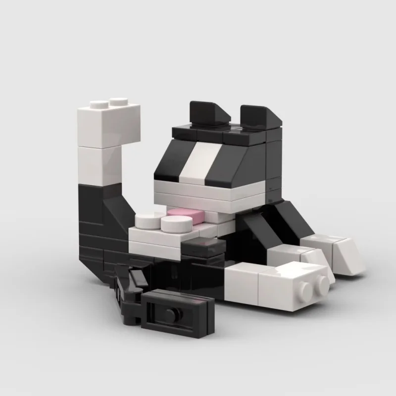 سلسلة الحيوانات الطوب القط الشكل لتقوم بها بنفسك اللبنات للأطفال هدية عيد ميلاد يمكن استخدامها كالحلي الزخرفية #4