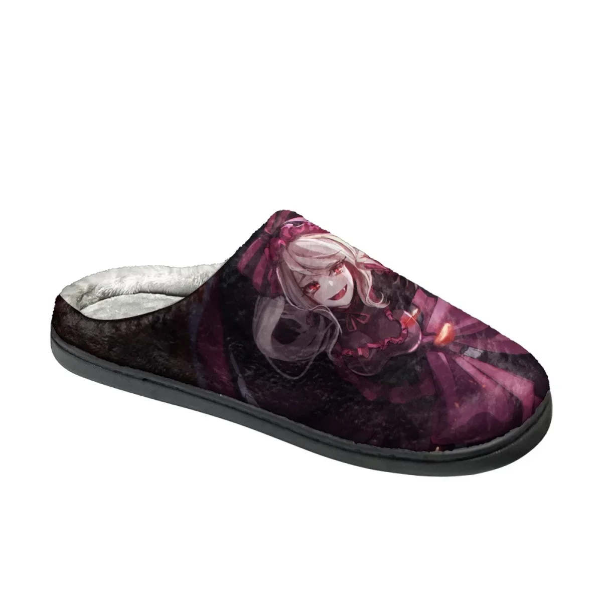 Anime Overlord Printed Women's Cotton Slippers Cartoon Non-slip Ladies Home Shoes Dropshipping Cozy Casual Female Flats Footwear
