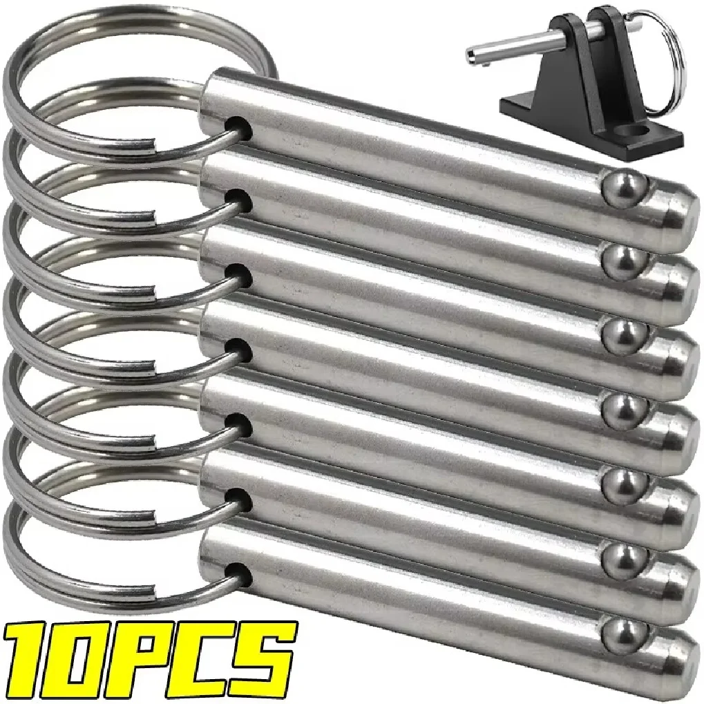 1/10x Quick Release Pins Bimini Top Marine Hardware with Sprung Ball End 3.8cm 4.8cm 5.1cm 6cm Connect Disconnect Release Pin