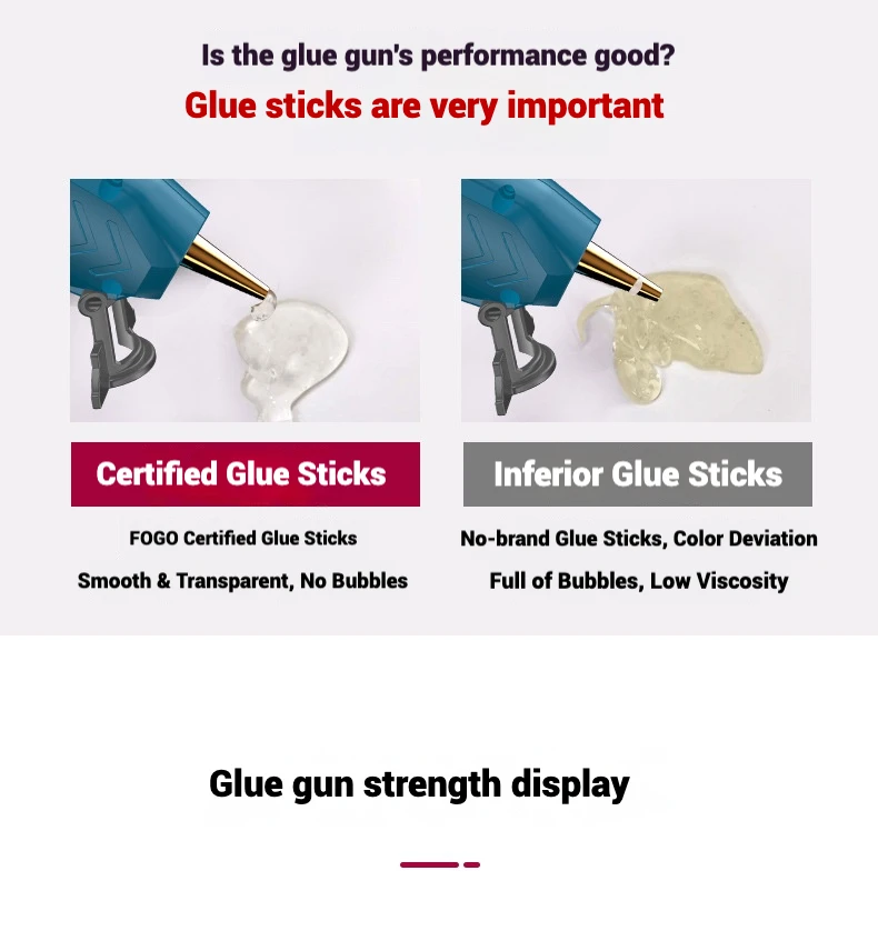 Pistola per colla a caldo senza fili agli ioni di litio da 3,6 V Pistola per colla per fusione + 10 bastoncini di colla per progetti di arti e mestieri, sigillatura, riparazione rapida