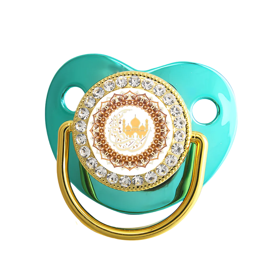 Muslin Print Flower Baby Pacifier Clip Newborn Soother Silicone Teething Chew Toy Calm Comfort Gift