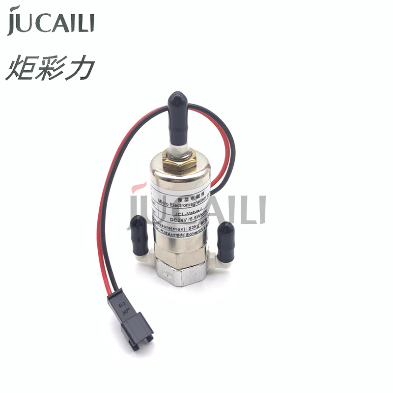 JUCAILI 3 Ways Electric Solenoid Valve for Cry_stal_jet Phae_ton DC24V/55W±5% JYY Large Format Solvent Printer Air Valve