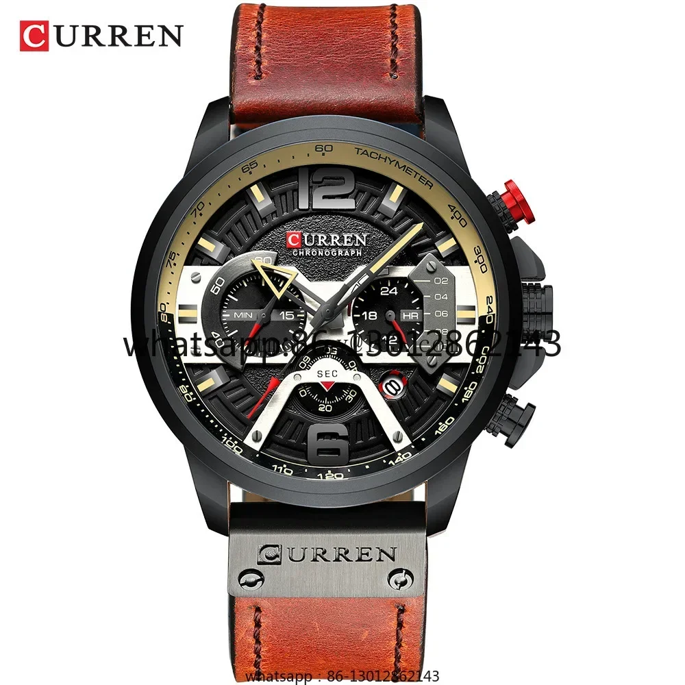 8329 Running Chronograph Six-hand Multifunctional Student Watch Fashion Men's Sports Watch