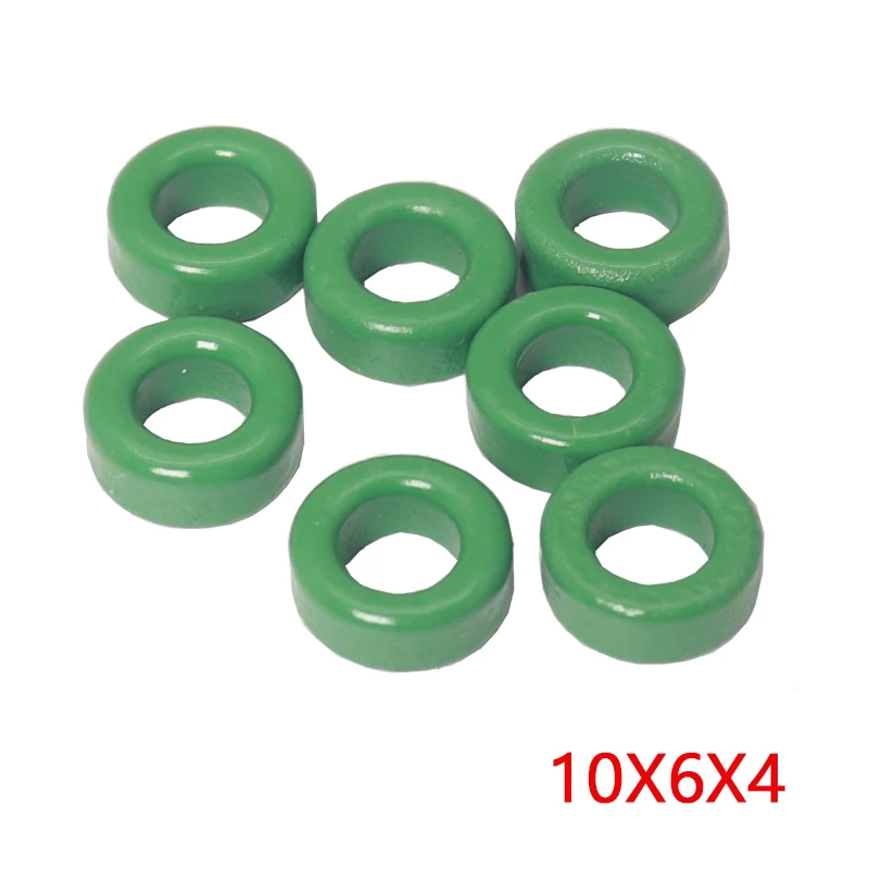 【30-10PCS】Green Magnetic Ring Ferrite Magnetic Ring 11*6*4mm  Anti-interference Core Filter Inductance Transformer Magnetic Ri