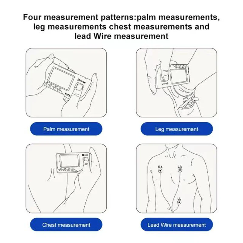 Portable Handheld ECG Whole Body Diagnostic  Health Test Scanner Station 12 Lead ECG Health ECG Machine with Analyzer