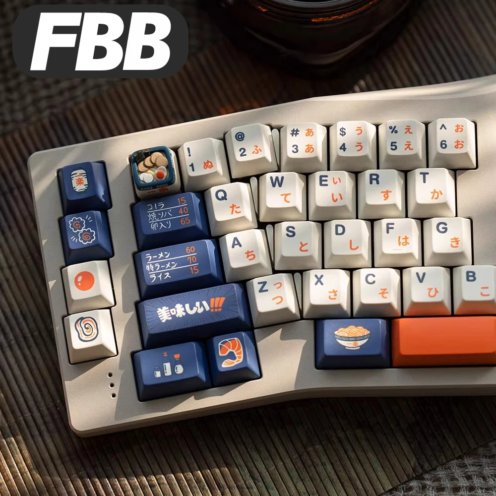 

FBB Keycap Yile Ramen Ianpanese Style Сублимационный PBT Утолщенный 1,7 мм Механическая клавиатура Колпачки для ПК DIY Аксессуары