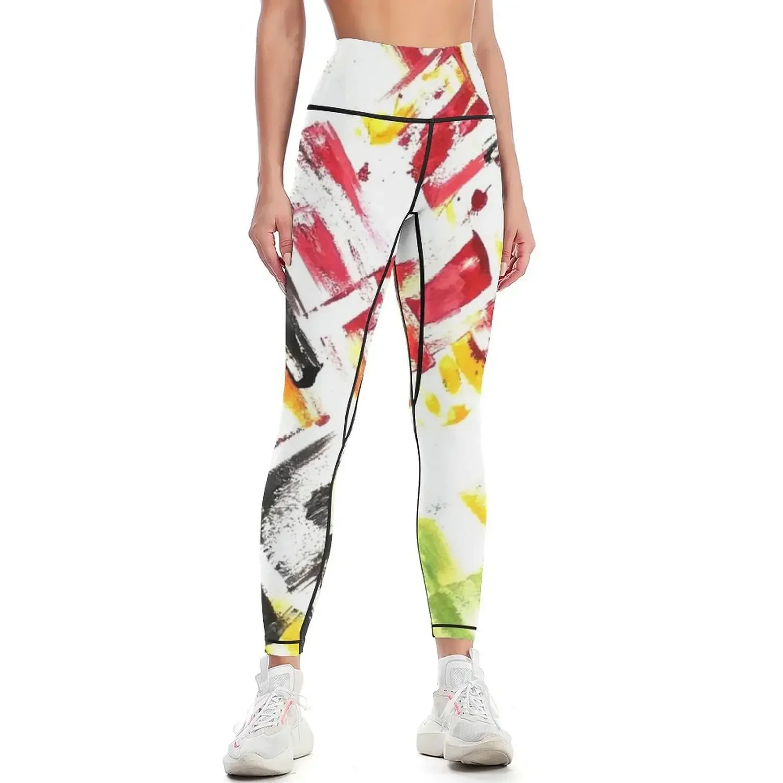 

Abstract pattern, colorful, bright, geometric pattern Leggings legging gym Women's gym Womens Leggings