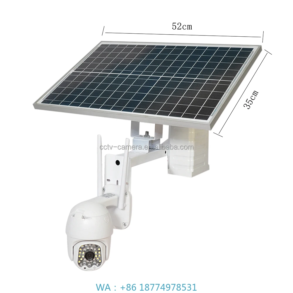 Солнечная батарея 4G на открытом воздухе PTZ умное наблюдение CCTV безопасность IP Wi-Fi LTE SIM-карта перезаряжаемая литиевая