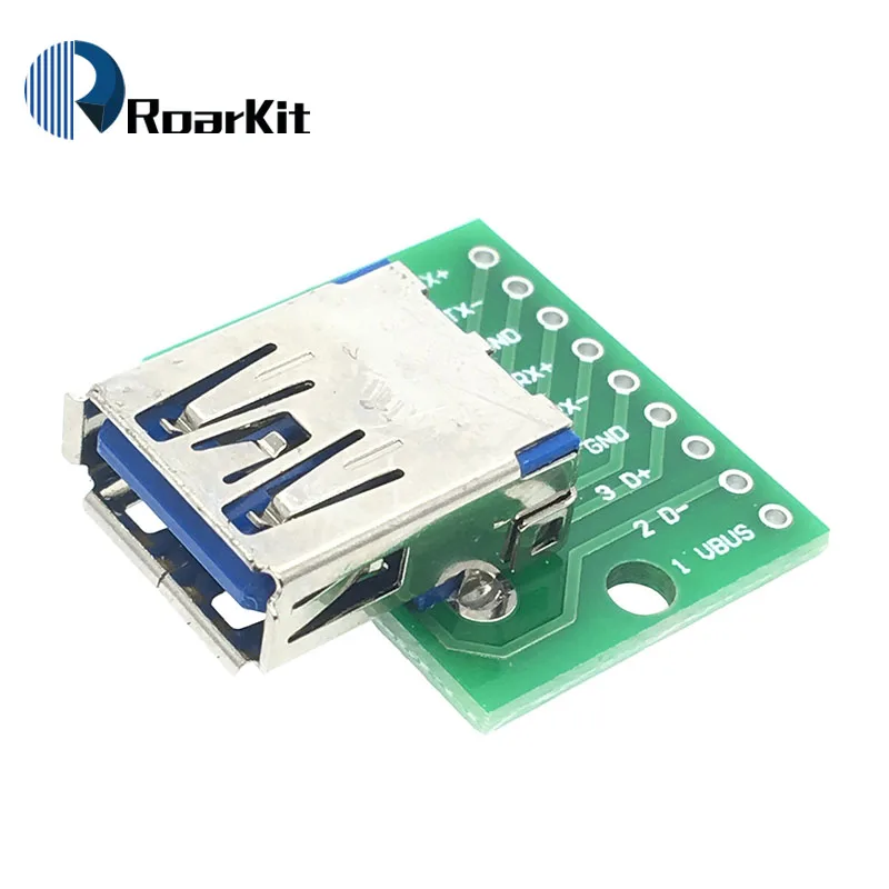 USB 3.0 Female Head Seat DIP Flat Module line Adapter Plate Base to USB-3.0 Conversion Board USB-30