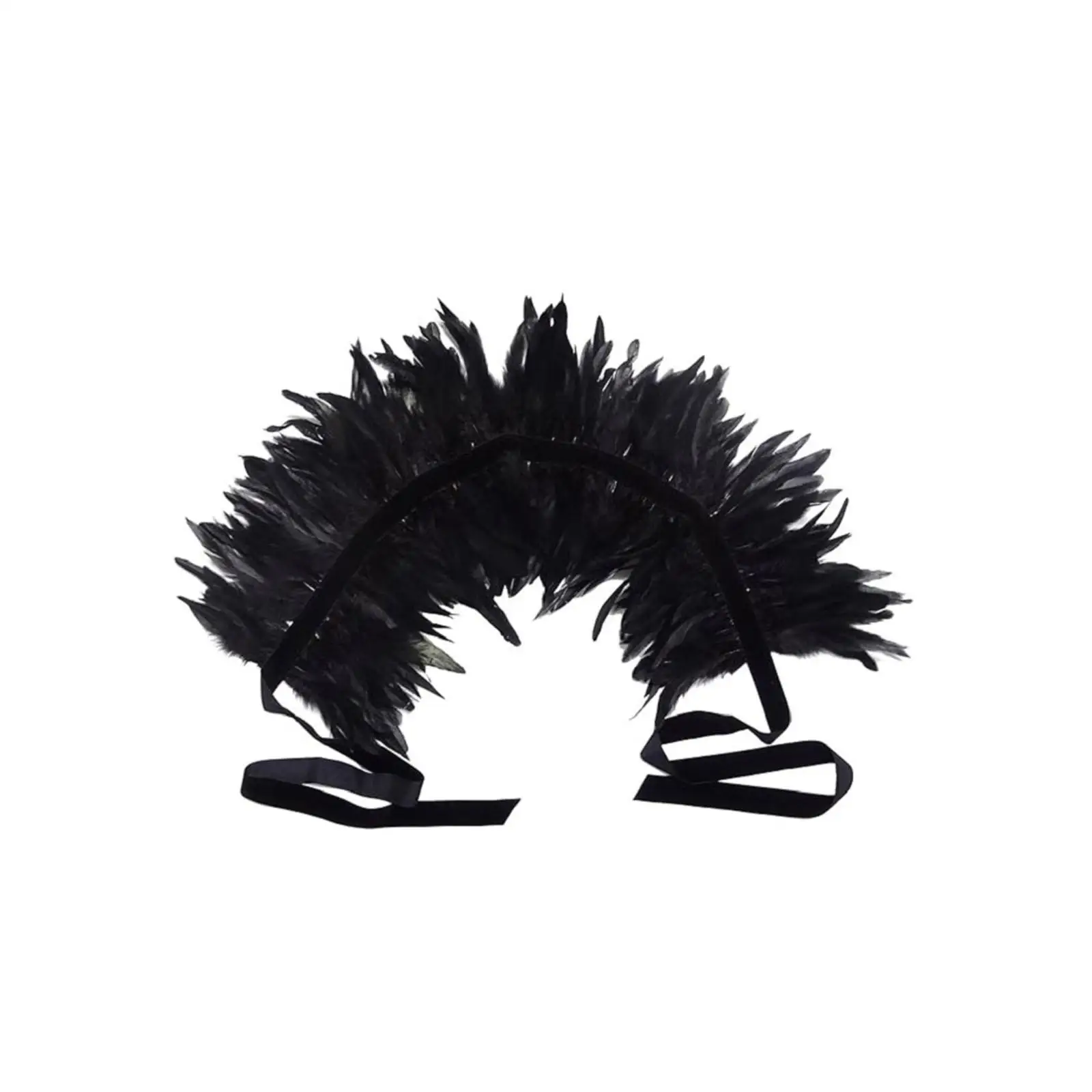 Artificial Feather Cape Halloween Shawl Shrug for Stage Performance Women