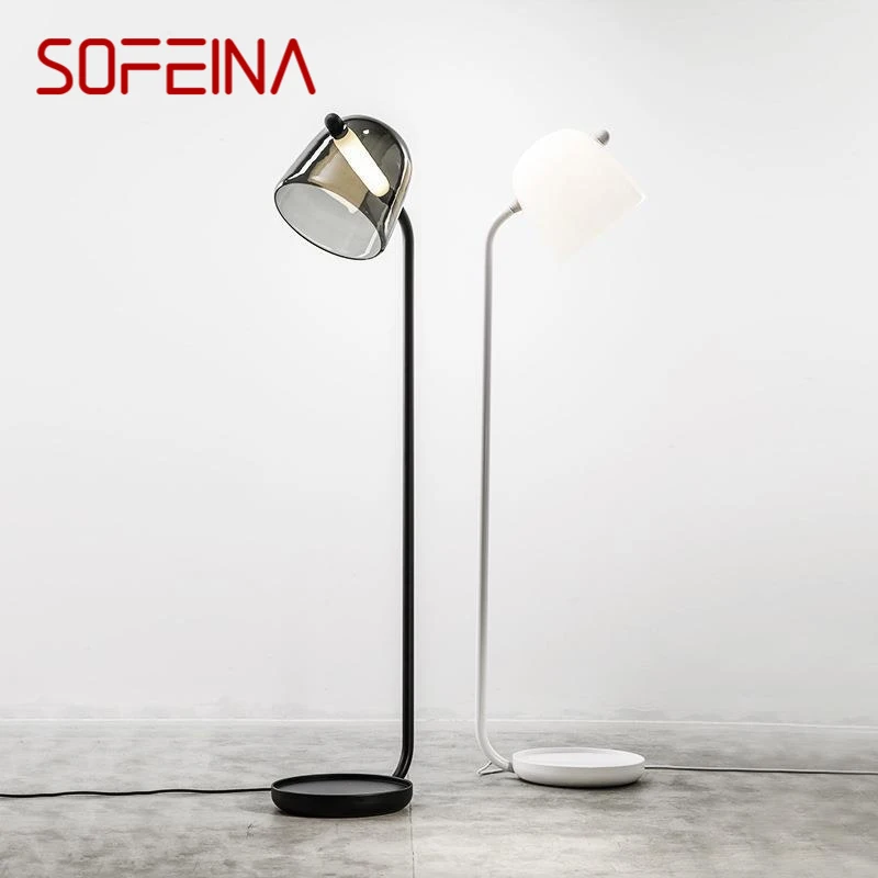 

SOFEINA Nordic Retro Floor Lamp Family Iiving Room Bedroom Fashionable Modern LED Decorative Standing Lamp