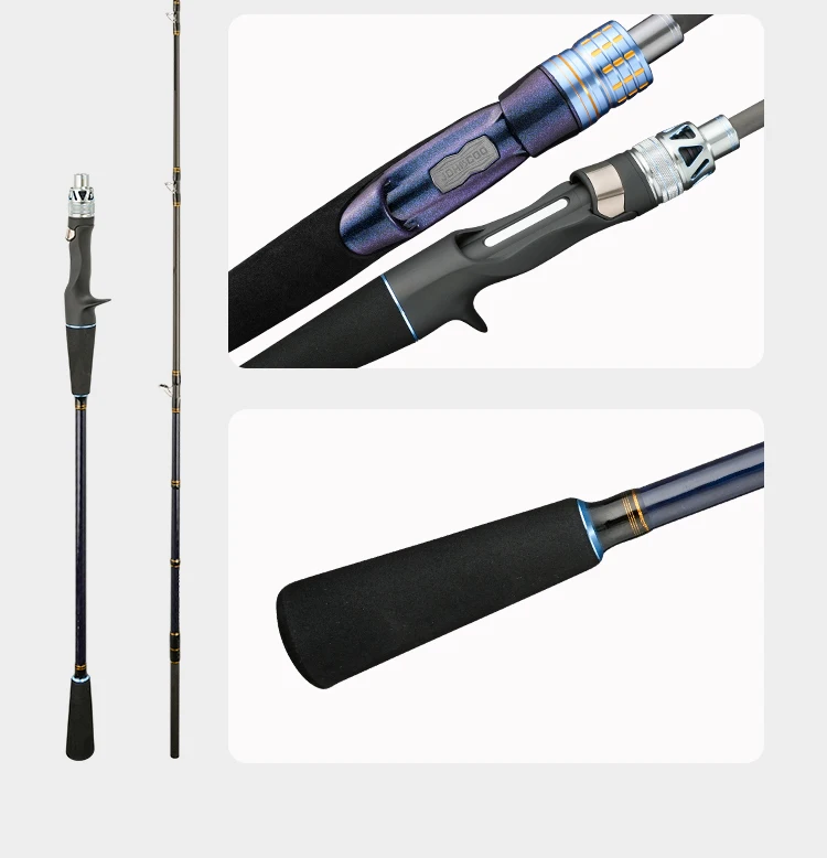 Boat Fishing Rod with Titanium Tip 1.7m 1.8m 1.9m ML Spinning Casting Fishing Rod for Cuttlefish Fishing Rod with Sprial Rings