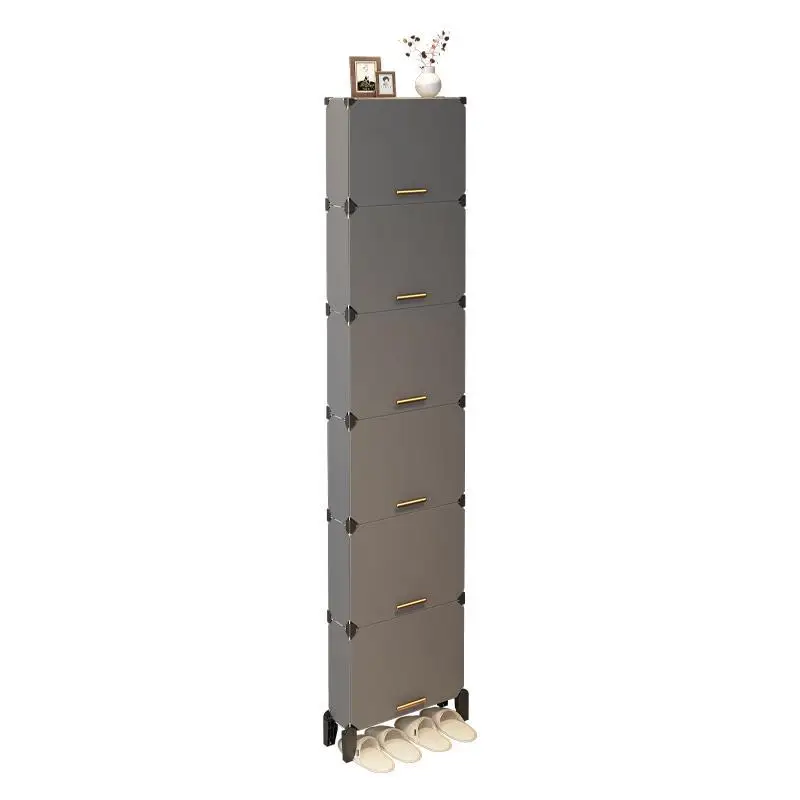AOLIVIYA Door Entrance Shoe Rack Hallway Cabinet Narrow Wall Side Space Saving Unit
