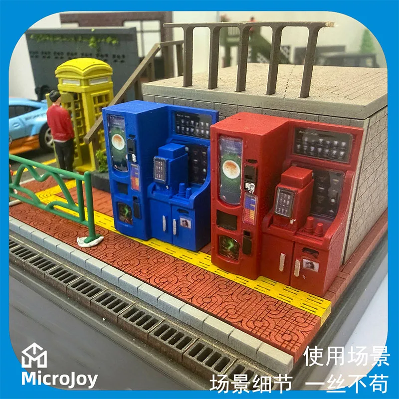1: 64 Miniature Scene Coffee Machine Model Micro Landscape Scenery Sand Table Decoration Ornament Static