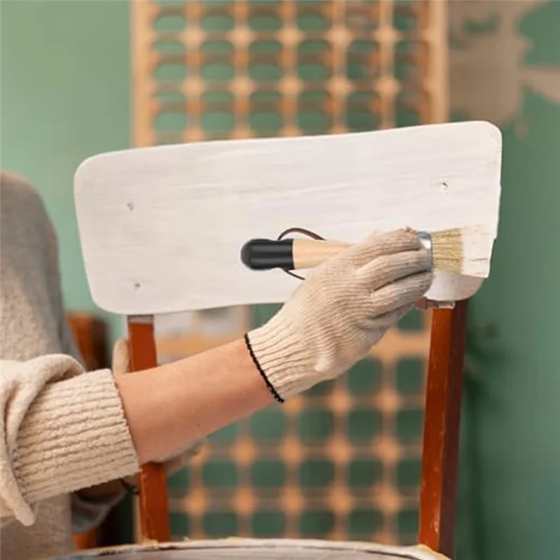 Practical-3 Pack Chalk Paint Brushes Kit For Furniture Reusable Flat And Round Chalk Paint Brushes Set Kit For Folk Art Home Dec