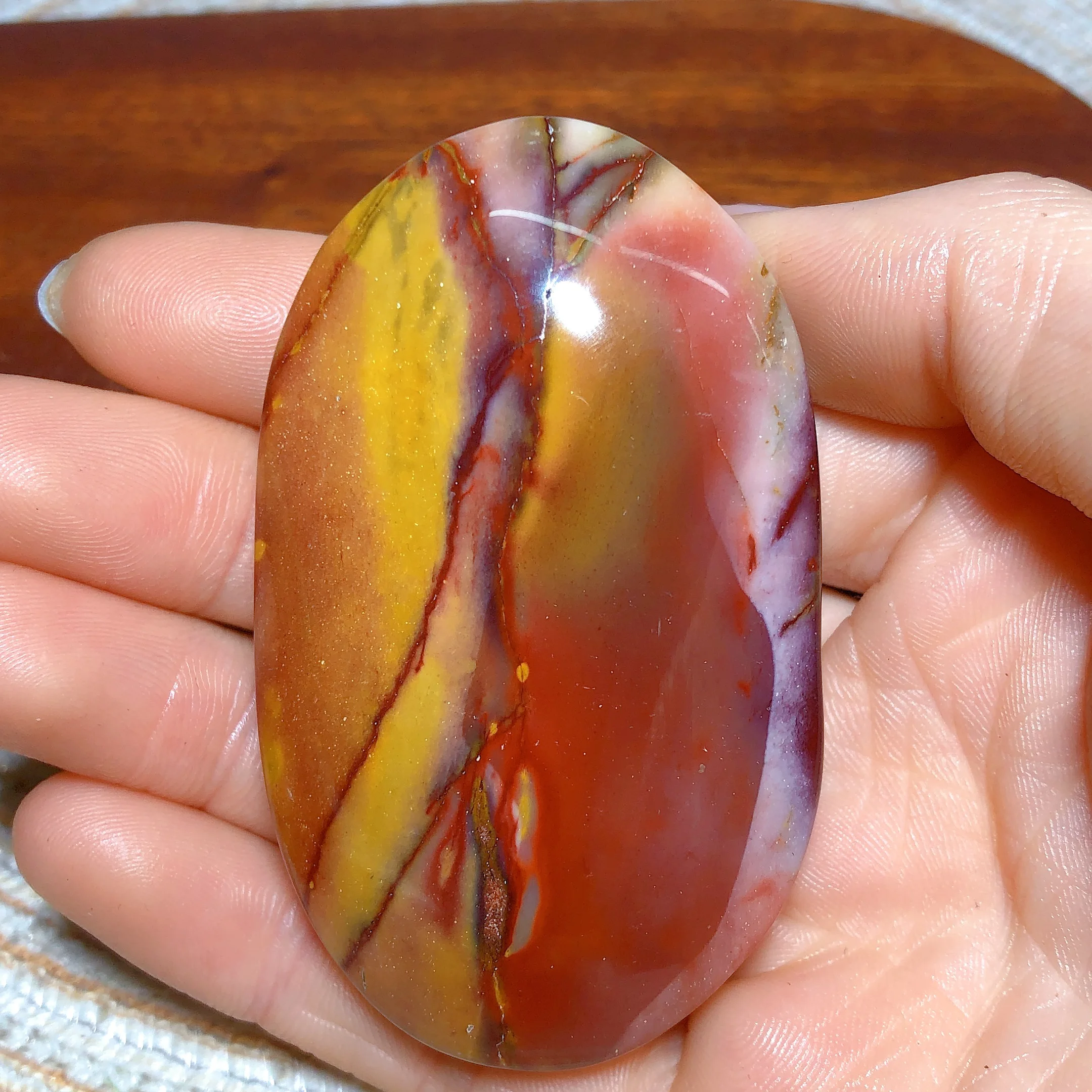 Natural Crystals Mookaite Palms Colorful Bounding Egg High Quality Mineral Energy Ornament Room Decor Gift