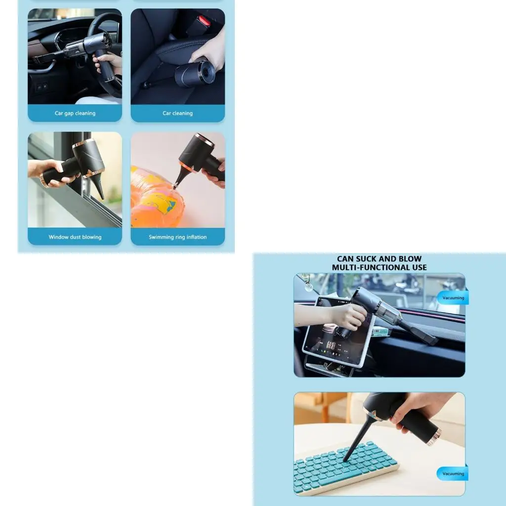 Radio Car Vacuum 12500Pa Tall Efficiency Nonbrush Motor Ergonomic Plan Multiple Scene Cleaning
