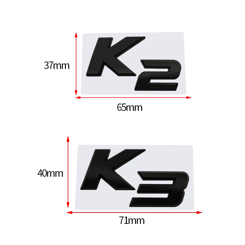 Car styling Metal Car Trunk Letters Decals Sticker For Kia K2 K3 K4 K5 KX7 Badge Emblem Stickers