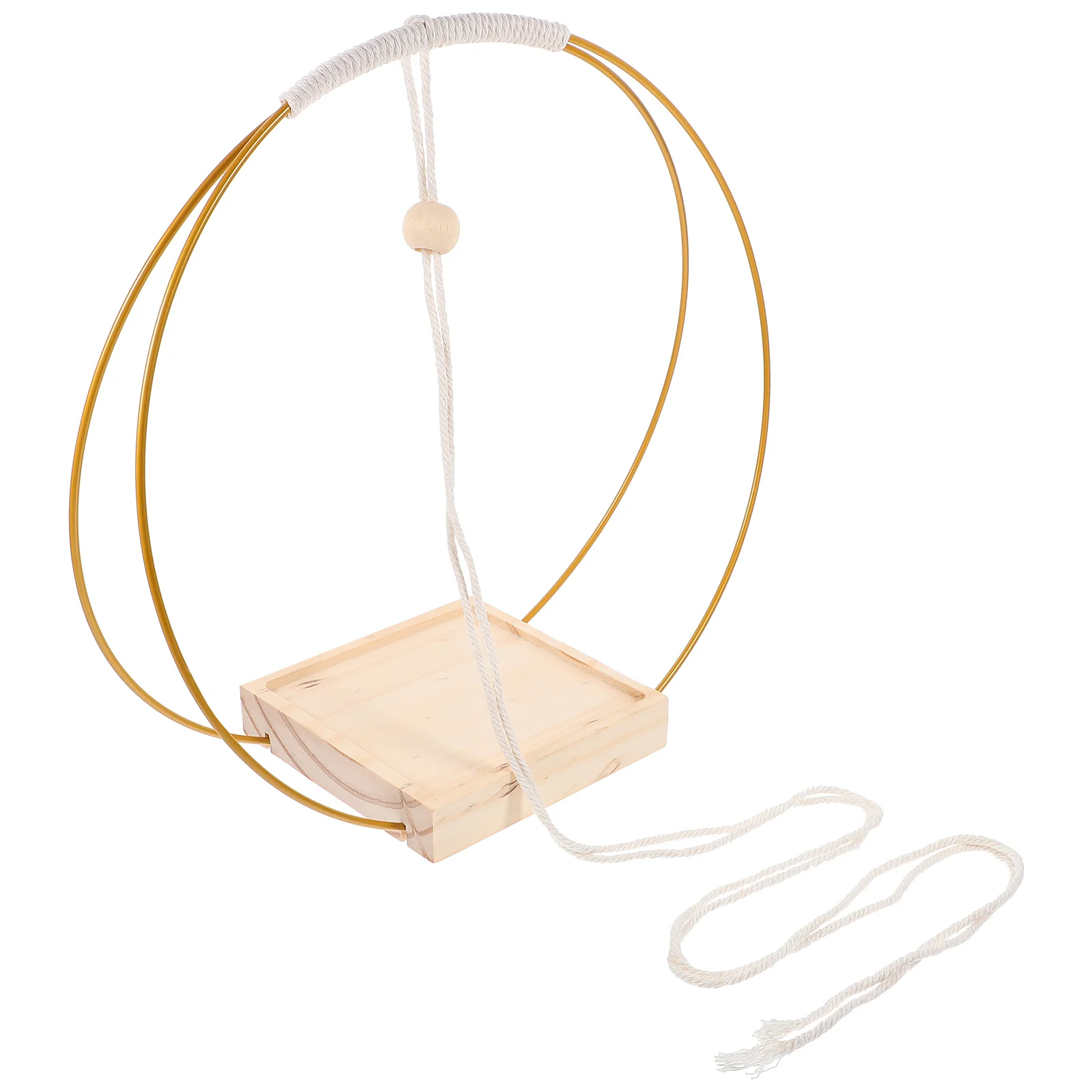 

Hanging Flower Pot St 30x30x12 5cm Golden Color Thick Wood Board Hooks Planter Holder Metal Garden Balcony