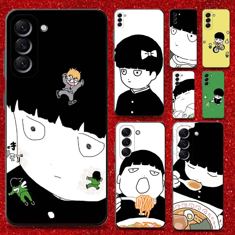 

Mob Psycho 100 Anime Phone Case For Samsung Galaxy A13,A21s,A22,A31,A32,A52,A53,A71,A80,Soft Black Shell