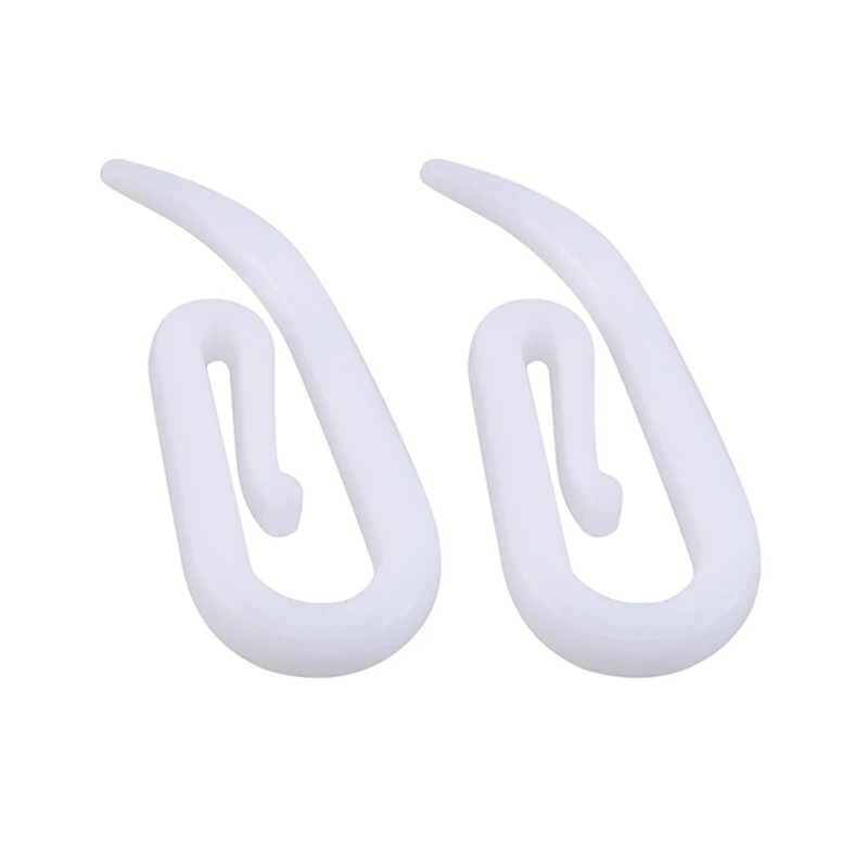 100/200pcs White Hanging Curtain Hooks Household Plastic Curtain Hooks Holder Window Hanger Curtain Poles Tracks Accessories