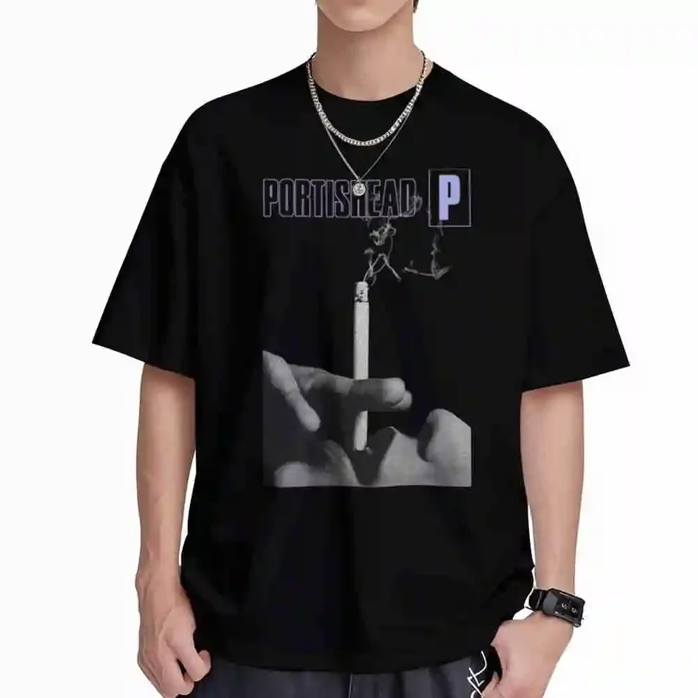 Portishead Band Geometric Music Design Short Sleeve Tee 100% Cotton T-Shirt